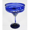 Eye4Art Mexican Margarita Glasses Blue Swirl, Pitcher set, Hand Blown,