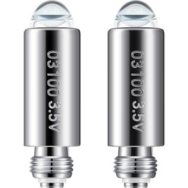 Funtery 2 Pcs Halogen Replacement Bulbs Compatible with Welch Allyn, 3.5v Lamp Type 03100-u Otoscope Lamp