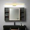 PRESDE Bathroom Light Fixtures Dimmable 32in Gold LED Vanity Light