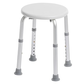 BUCOTOD Height-Adjustable Shower Chair Stool with Safety Handrail & Storage Pouch | No-Tools Assembly Bath Seat for Elderly & Disabled Adults