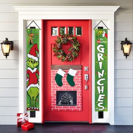 GroccsPro colorlife Christmas Decorations. This is The Porch Sign for December. Hanging Banners for The Courtyard Indoor and Outdoor Parties During The Christmas and Winter Holidays. 12 x 72 inche