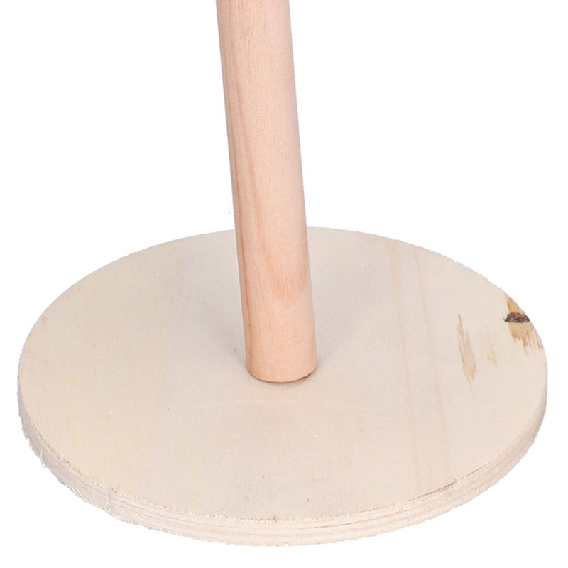 Bird Perch Stand Wooden Parrots Stand with Stainless Steel Feeding