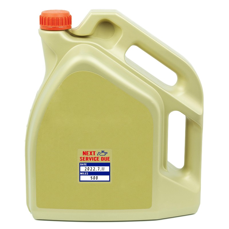 Hybsk 200pcs Clear Oil Change/Service Reminder Stickers 2"x2" Premium Quality