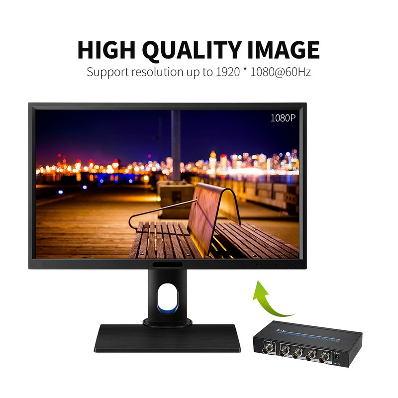 3G/HD/SD_SDI Splitter 1 * 4 Distribution 1 Input 4 Outputs