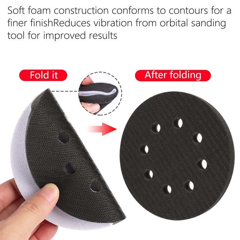 STEBRUAM 2 Pcs Soft Sponge Interface Pad Sanding Pad 8