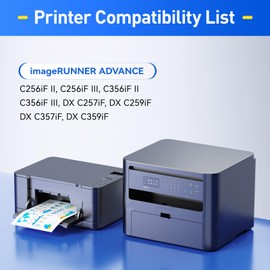 GPR-58 Toner Cartridges 4-Pack GPR58 Replacement with Chip Compatible for Canon imageRUNNER Advance C256iF II C256iF III C356iF II C356iF III DX C257iF DX C259iF DX C357iF DX C359iF Printer Combo Set