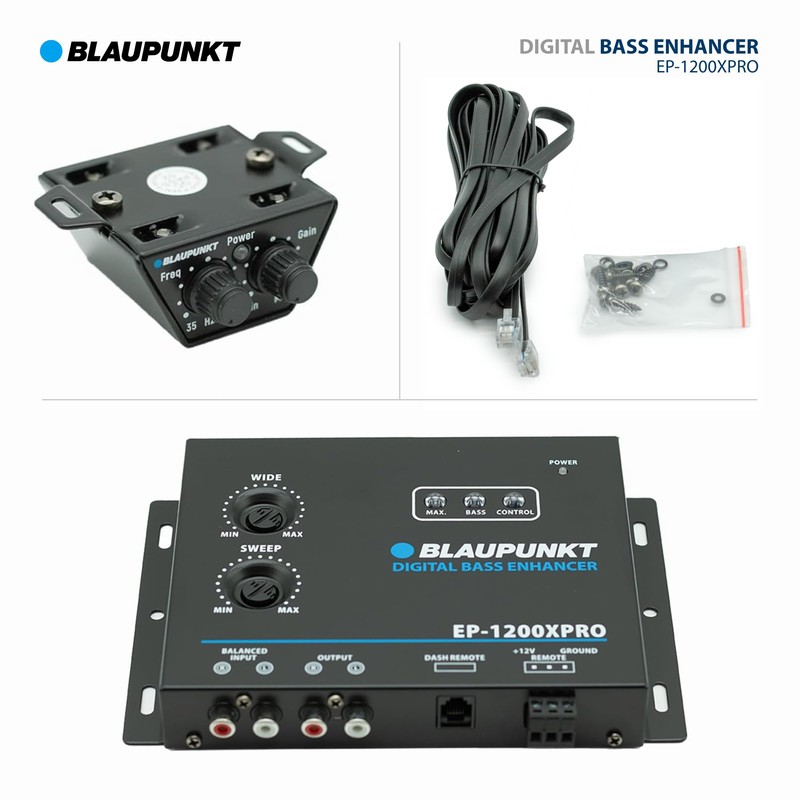 BLAUPUNKT EP-1200XPRO Digital Bass Enhancer Processor, Digital Sound Restoration, Maximizer