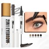 Eyebrow Pencil with Brow Gel, 2-in-1 Microblading Eyebrow Pen &