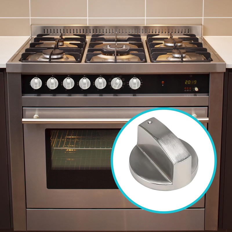 VZU 6 PCS 0° Universal Gas Stove Knob Set, 6MM