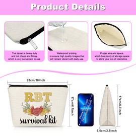 Funny Behavior Therapist Gift Makeup Bag for ABA BCBA Behaviors Analyst Gifts Registered Behavior Therapist Technician Gifts Birthday Appreciation Gift for Women Coworker Friend Nurse Travel Pouch