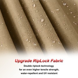 COOSHADE Riplock Gazebo Replacement Canopy Top for Lowe's Allen Roth #GF-12S004B-1(Beige)