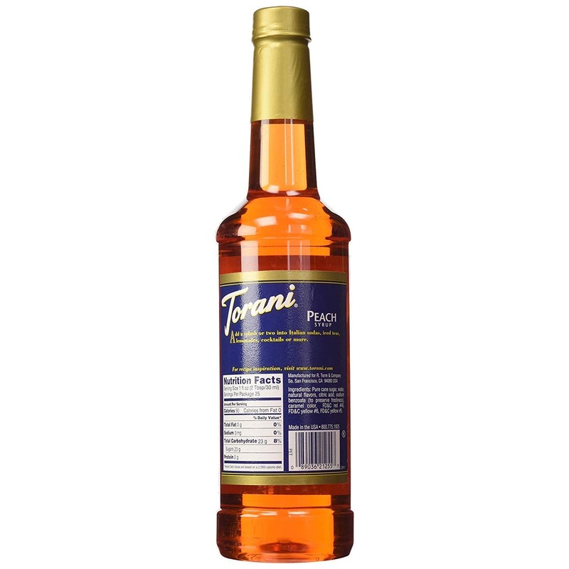Torani Peach Syrup, 25.35 oz