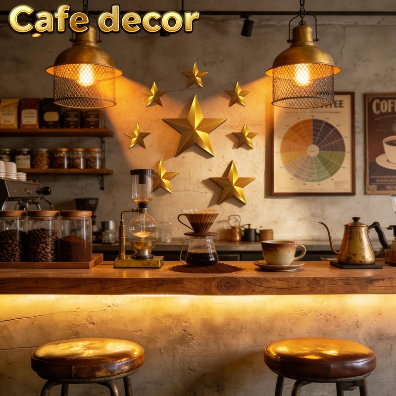 SFNN 8 Pcs Star Wall Decor Modern Celestial Home Decor,Retro