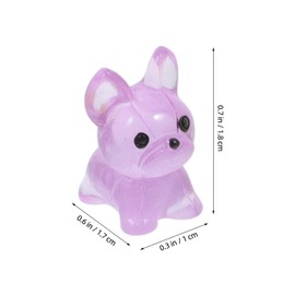 Toddmomy 12pcs Luminous Mini Resin Dogs Miniature Dog Statues Glow in the Dark Tiny Dog Figurines Cupcake Toppers for Micro Landscape Ornaments