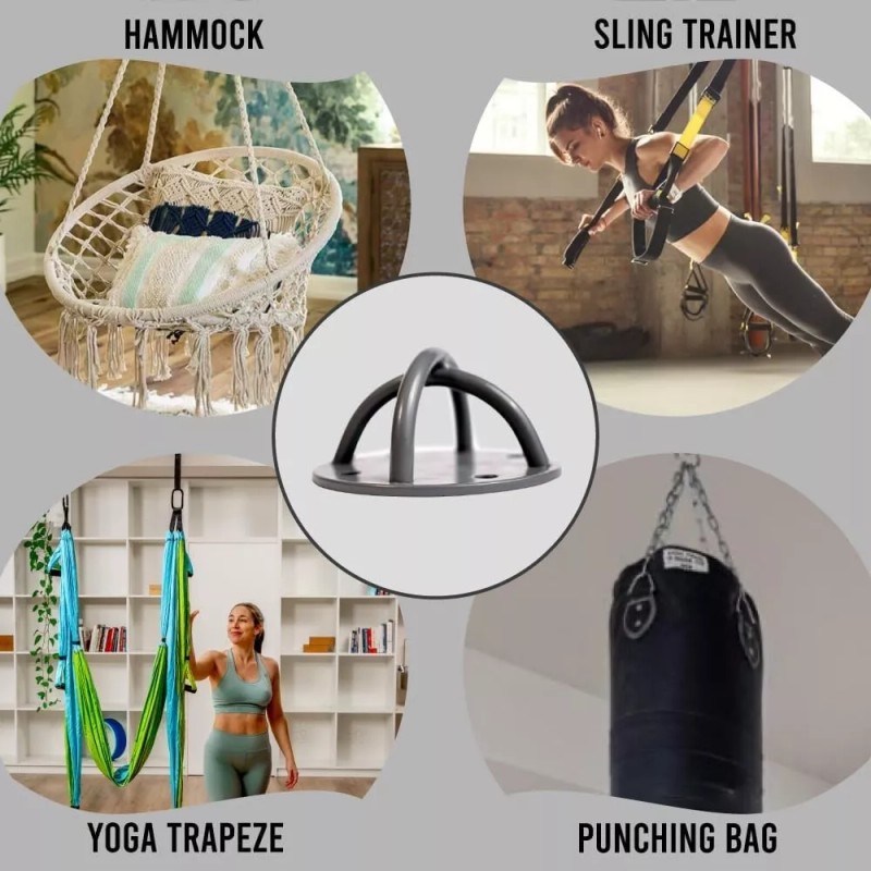 Yoga Trapeze Ceiling Hooks - Industrial Strength Hold Up to