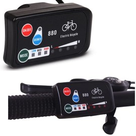 Electric Bicycle Display, 36V 48V E-Bike Intelligent Control Panel Display, Smart Control Panel Display, Waterproof Connector for KT-LED880 Display, E-Bike Gauge, for DIY Electric Bicycle Controller