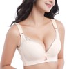 Women's Padded Push-Up Bra - Embroidered Lace With Underwire and