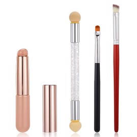 4 Pcs Silicone Nail Brushes For Ombre Gradient Nail Sponges Ombred Nails Reusable Gel Polish Brushes Gradient Nails Design Double-Head Ombred Brush Soft Head Stamper For French Tip Art