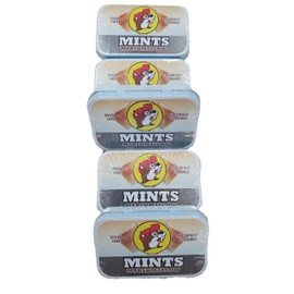 Buc-ee's 2025 Gluten Free & Sugar Free Mints - 50 mints Tin Can, Pack of 5 Non-GMO - Vegan - Soy Free - Natural Flavor (Marshmallow)