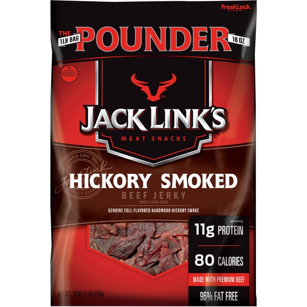 Jack Link's Carne seca de ternera, nogal ahumado, 16 onzas (paquete de 1)