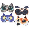 Hpmjz 4 Pcs Funny Sleep Mask Cat Dog Sleeping Eye