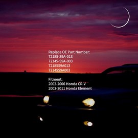 Front Left Right Door Lock Cylinder Set for 2002-2006 Honda CR-V 2003-2011 Honda Element Driver Side and Passenger Side Doors Replace OE 72185-S9A-013 72145-S9A-003 72185S9A013 72145S9A003