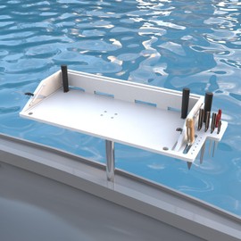 Spirrelab 31" x 13" Bait Cutting Board for Boat Rod Holder Fish Cleaning Station Plier Storage and Knife Slot