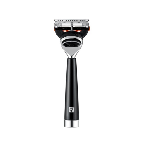 ZWILLING Razor with High Grade Resin Handle for a Gentle Wet Shave, Fits Gilette Fusion Blades, Black