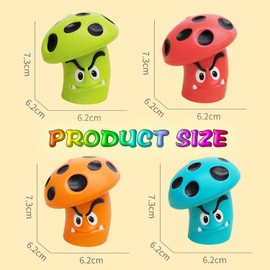 iHuorxe Mushrooms Spinning Fidget Toy for Kids Gyroscope Novelty Bulk Toys Christmas Stocking Stuffers Party Favors for Boys Girls, Idea for Birthday Gift School Prize (Blue)