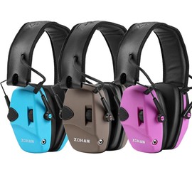 ZOHAN EM054 Shooting Ear Protection, Active Electronic Shooting Hearing Protection, NRR 22dB Gun Range Headphones, Noise Cancelling Ear Muffs