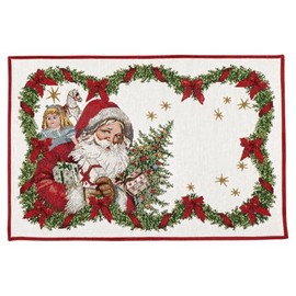 Villeroy & Boch Toy's Fantasy Colourful Placemat, Machine Washable, Tapestry Place Mat with Santa, Christmas Decorations, Decoration, Christmas, Cotton, Polyester