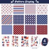 ZHAO 24 Sheets 4th of July Pattern Paper Pack Patriotic