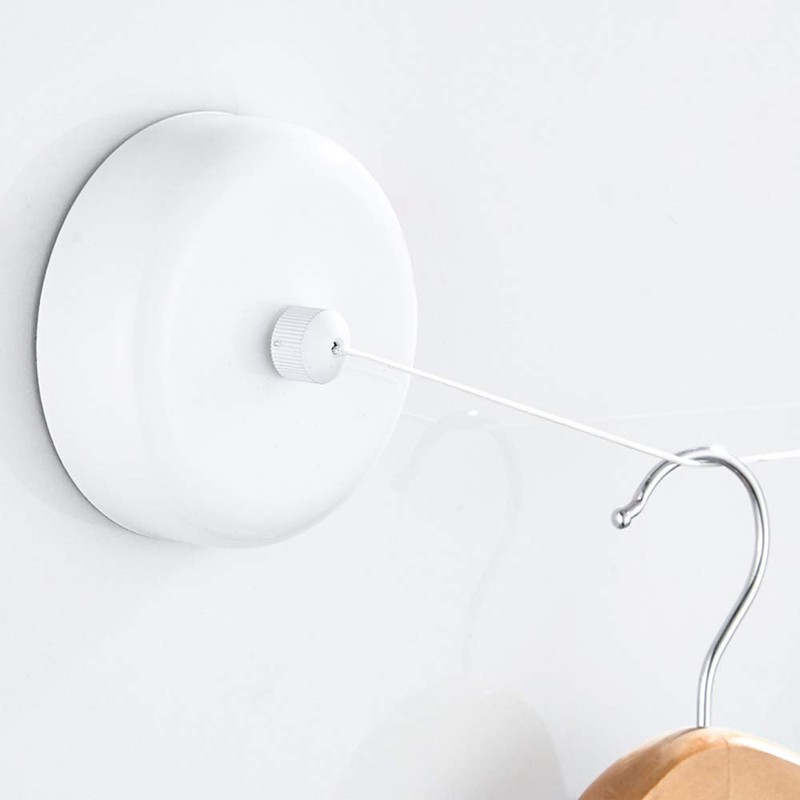 KUNGYO Extendable Washing Line - Wall Mounted Pull Out Stainless