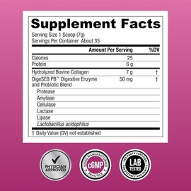 Physician's Choice Digestive Beauty Bundle: Collagen Peptides Powder & Digestive Enzymes 60ct - Supports Skin, Hair, Nails, Joint Health, Gut Health, Bloating & Nutrient Absorption