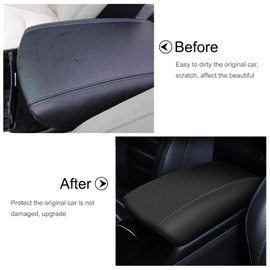awnexuct Center Console Armrest Cover for Ford Edge 2015-2020 Black Color