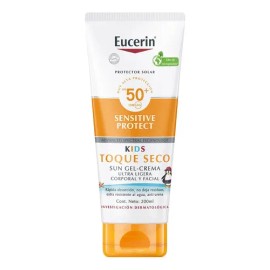Protector Solar Eucerin Sun Kids Toque Seco Gel Crema 200ml                                                                                           