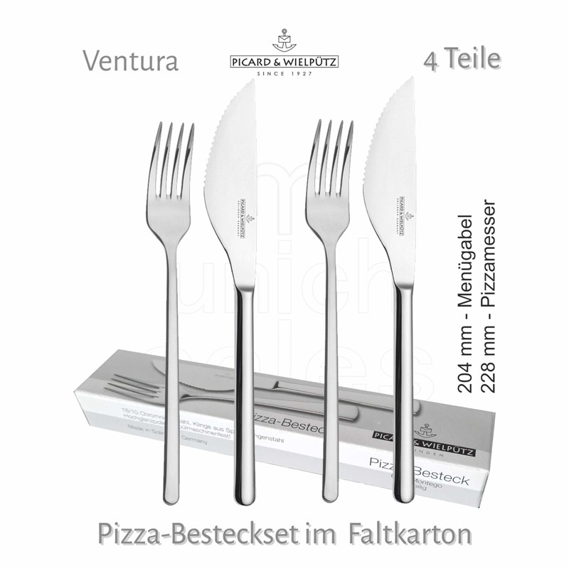 Picard & Wielpütz Ventura 6108 4-Piece Pizza Set in White