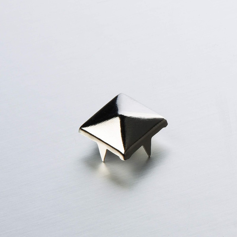 Beautyflier 100Pcs 10MM Square Pyramid Studs Silver 4 Prongs Nailhead