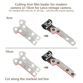eTone 2 in 1 4/10cm Film Leader Trimming Cutting Template for Leica ABLON Style