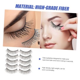 Gogogmee 5 Pairs Fluffy Eyelashes with Rhinestones Natural Look False Eyelashes for Beginners Easy to Apply Lightweight for Daily Wear Special Occasions