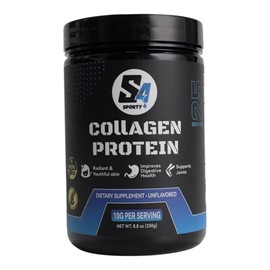 Sporty4 Collagen Powder - Bovine Protein Peptides - High Protein Unflavoured Peptides | Gluten Free, Paleo & Keto Friendly (250)