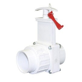Valterra 6114X PVC Gate Valve, White, 1-1/2" Slip x Union w/Gate Keeper