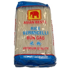 Asian Best Premium Rice Vermicelli Bun Gao, 140z (3 Packs)