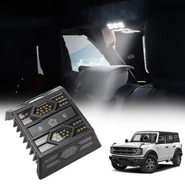 HIBRONGO Touch Dome Light Compatible with Ford Bronco 2021-2024 4 Door | Plug-Play LED Ceiling Light Roof Light | Super Bright Reading Light for Bronco | Easy Install (Not Fit 2 Door/Sport)