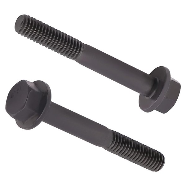 M6-1.0 x 45mm (20 pcs) Flanged Hex Bolt Screws Black