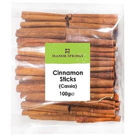 Cinnamon Sticks (Cassia) 100g by Manor Springs