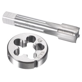 uxcell M16 x 0.5mm Metric Tap and Die Set, Machine Thread Screw Tap with Round Threading Die, Tap & Die Kit for Nut Screw Bolt Thread Repair