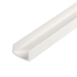 Outwater Plastics White 3/4'' Rigid PVC Plastic U-Channel/C-Channel 48 Inch Lengths (Pack of 3)