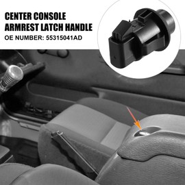 X AUTOHAUX Car Center Console Armrest Latch Handle Clip for Jeep TJ 2001-2006 for Jeep Wrangler 2001-2006 55315041AD Black