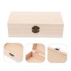 Ciieeo Unfinished Wooden Box with Hinged Lid Sturdy Wooden Keepsake